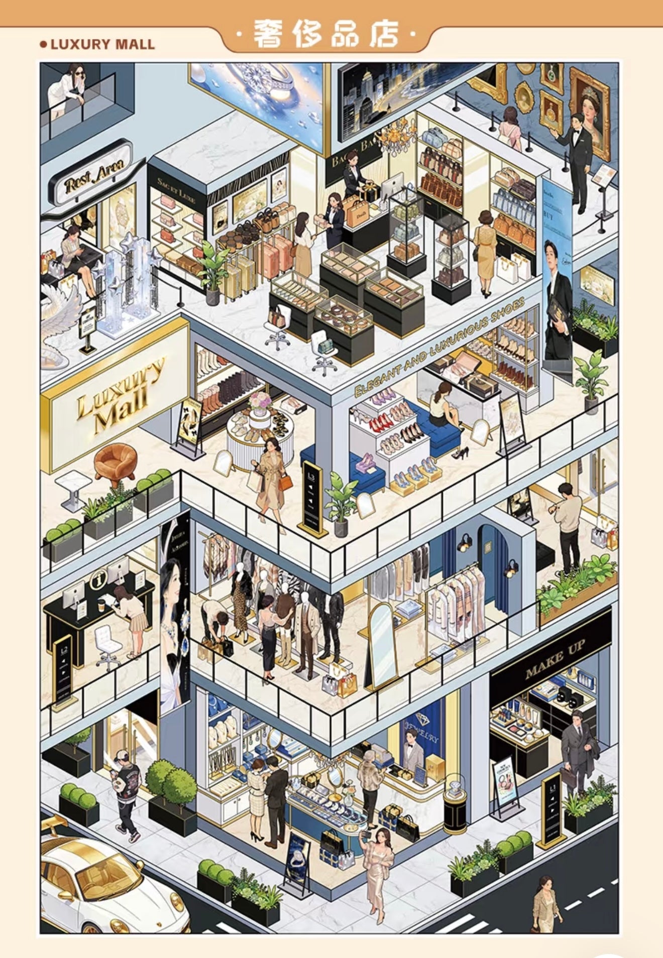 Sinmo V1.0 Shops Scene Collection Book - 5 Shop Scenes in one book