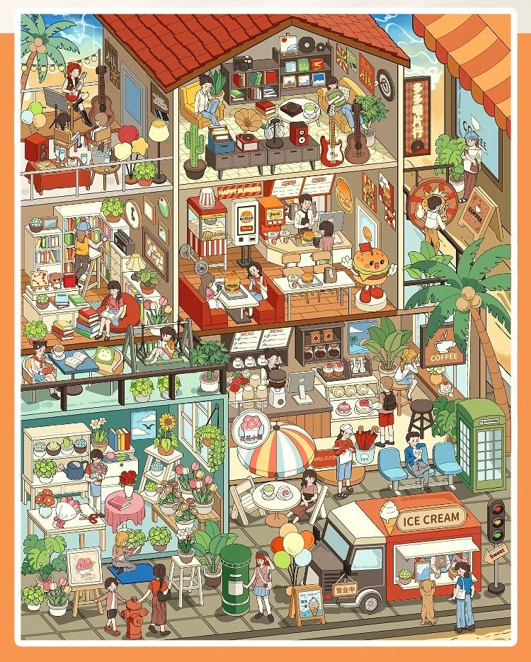 Telado V9.0 Apartment Scene Collection Book - 7 apartment scenes in one book