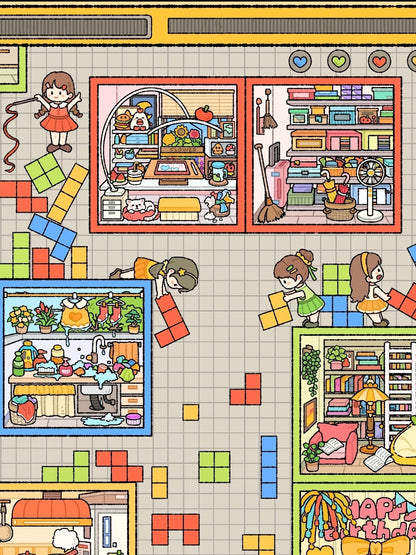 18.0 - Tetris Home 3D Scene Sticker