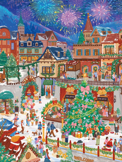 12.0 Christmas Eve Snow 3D Scene Sticker
