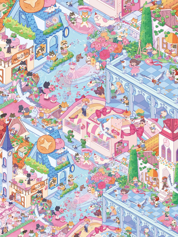 12.0 Floating Canal Wedding 3D Scene Sticker
