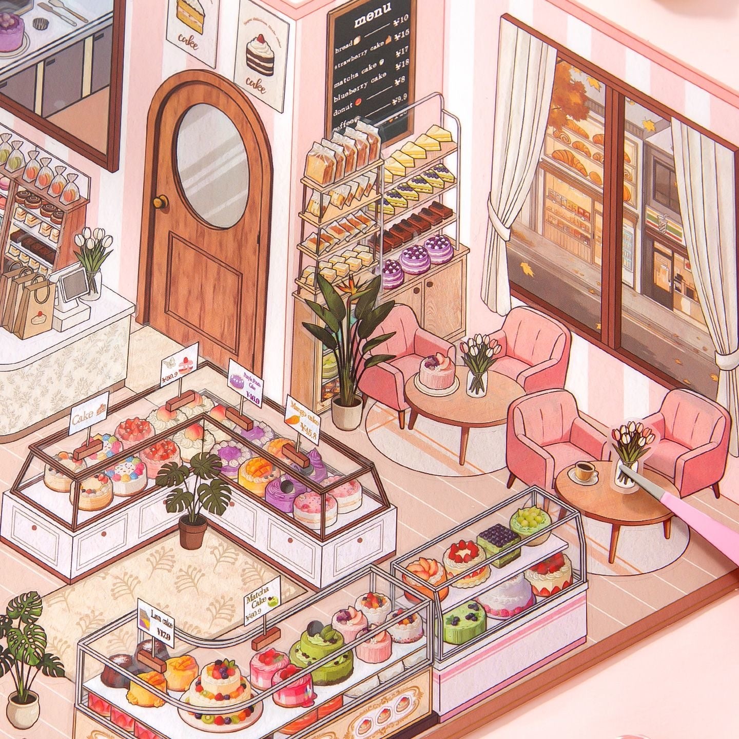 Miniature 2.0 - the Cake Store - 3D Scene Sticker & Restocking / reorganising store