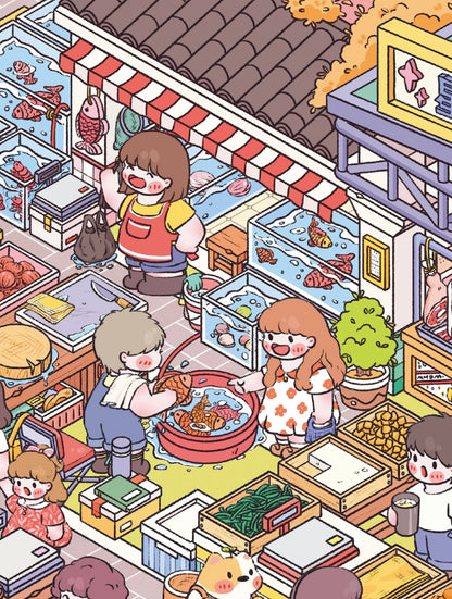 12.0 Star Wish Market 3D Scene Sticker