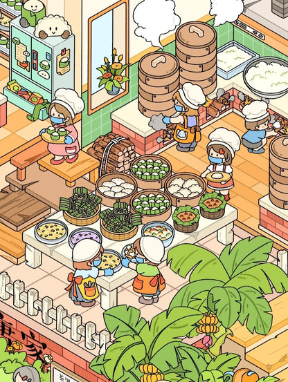 18.0 Tea and Fruit Workshop 3D scene sticker