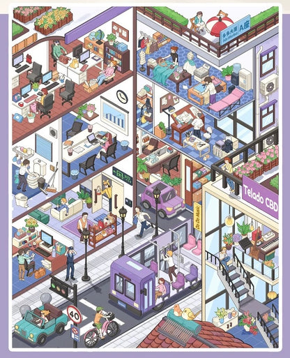 Telado V9.0 Apartment Scene Collection Book - 7 apartment scenes in one book
