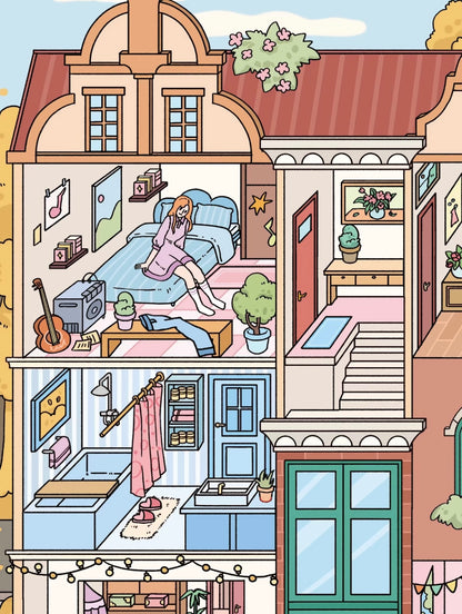5.0 Nordic Autumn Street | 3D Scene Sticker