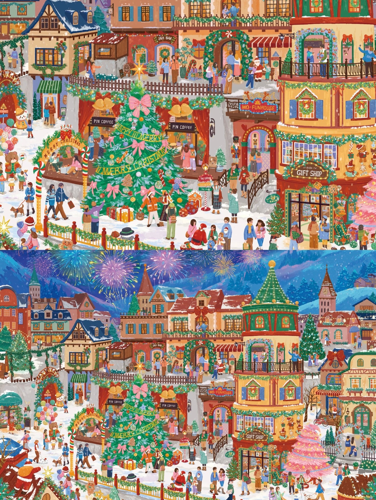 12.0 Christmas Eve Snow 3D Scene Sticker