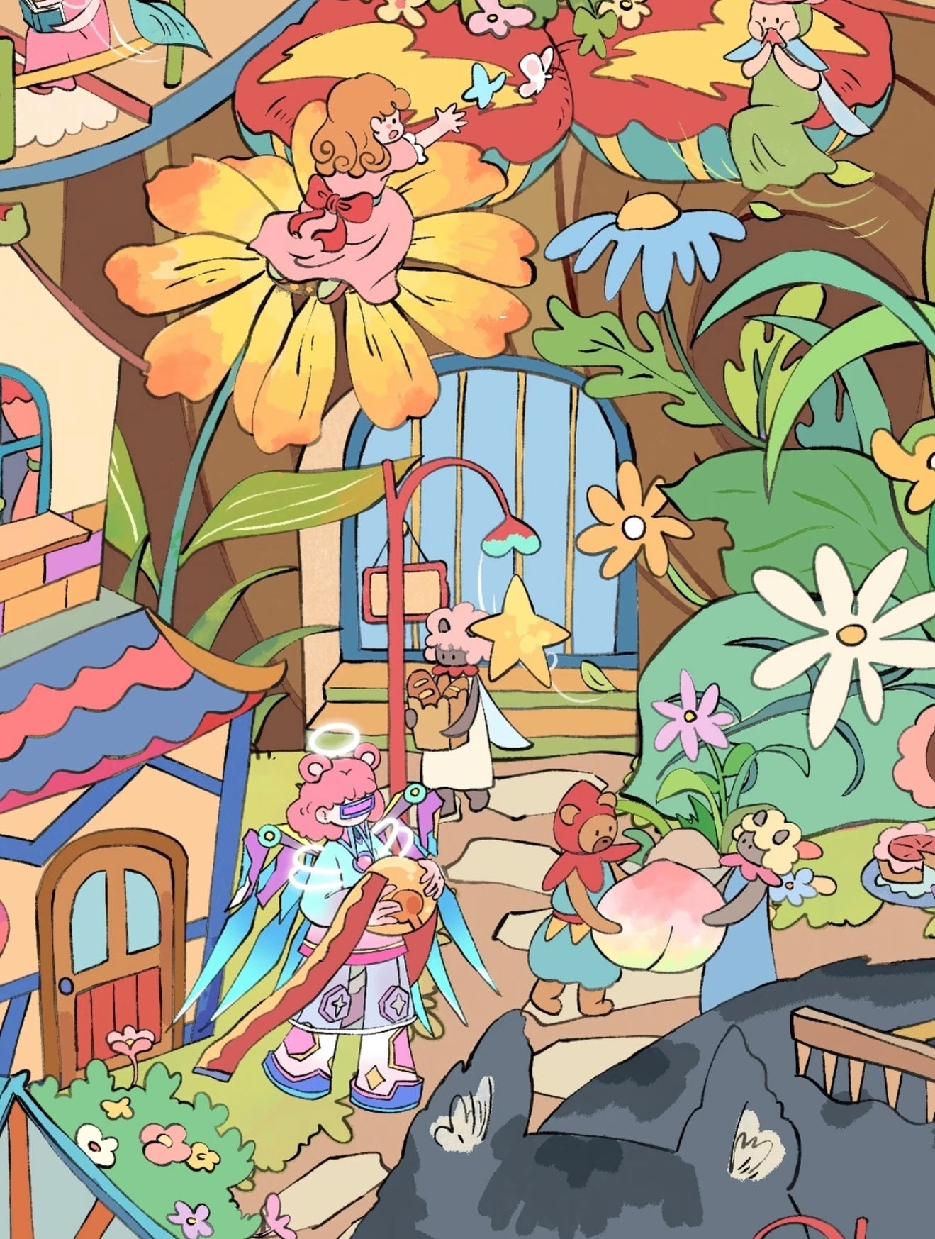 18.0 - Fairy Tale Tree House 3D Scene Sticker