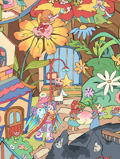 18.0 - Fairy Tale Tree House 3D Scene Sticker