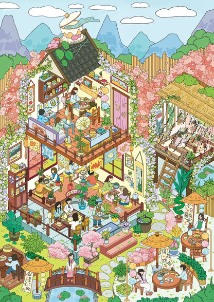 3.0 the Tea Culture 3D Scene Sticker