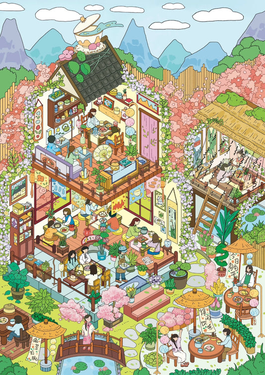 3.0 the Tea Culture 3D Scene Sticker