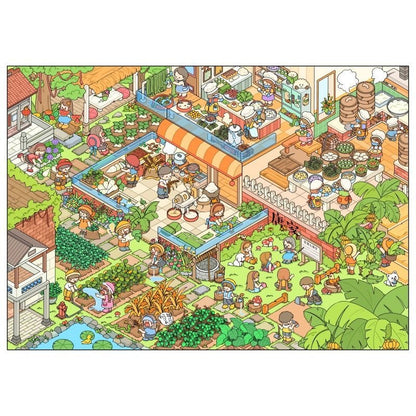 18.0 - all in 6 Scenes Valuable Pack - Tetris | Drifting Four Seasons House | Fairy Tale Tree House | Tea and Fruit Work shop | The Local Market | 1930 Beer Festival