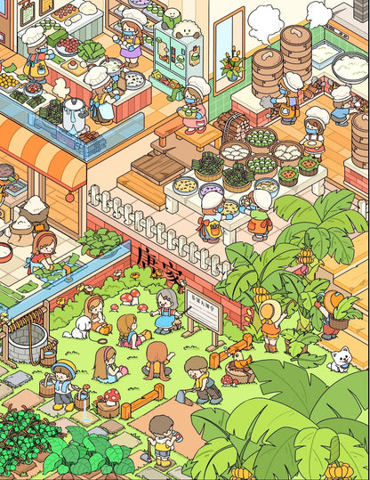 18.0 Tea and Fruit Workshop 3D scene sticker
