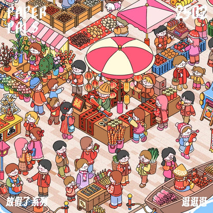 2501 Riverside Market Stroll 3D Scene Sticker