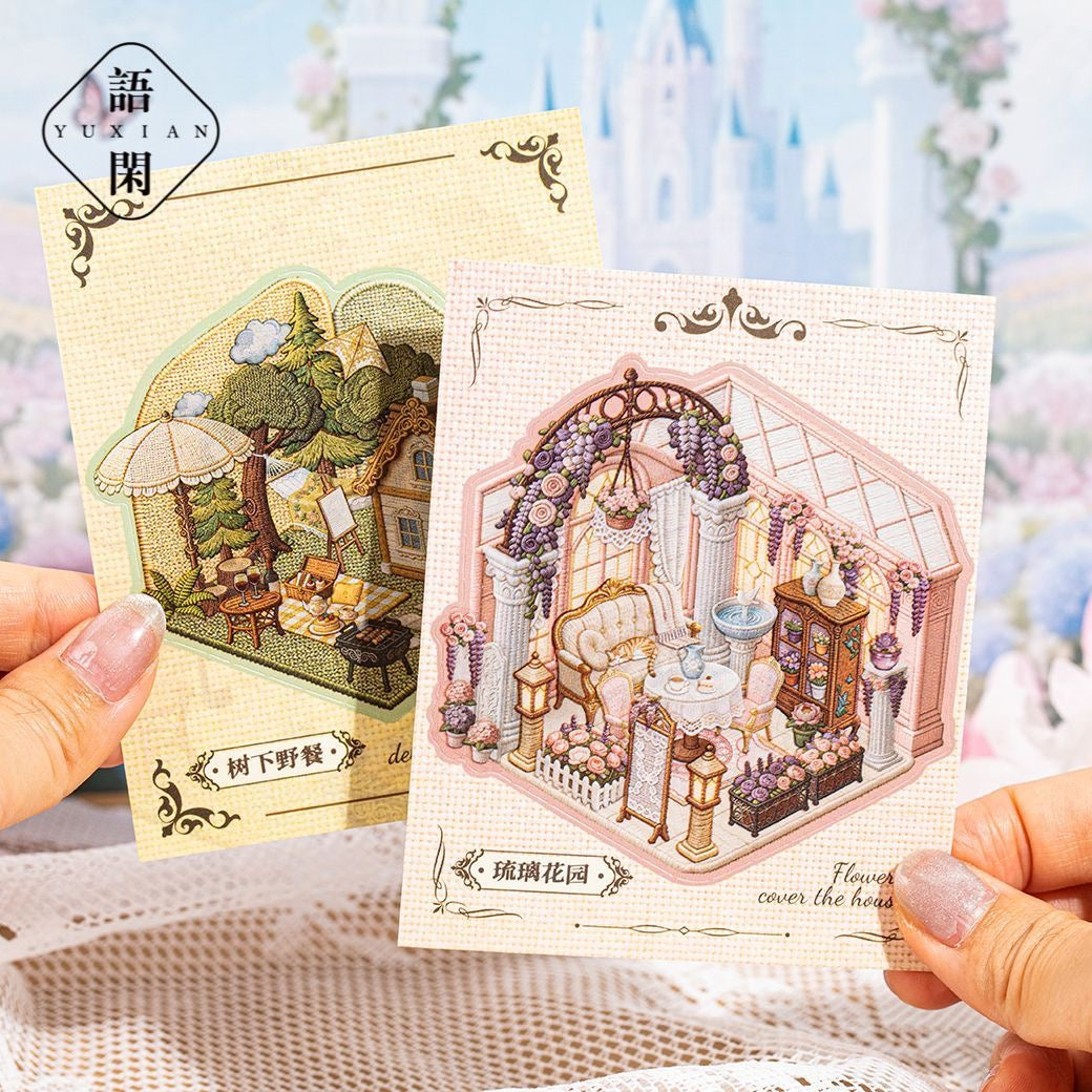 Pocket Baroque Manor Collection – 8 Mini Embroidery-Inspired Scenes