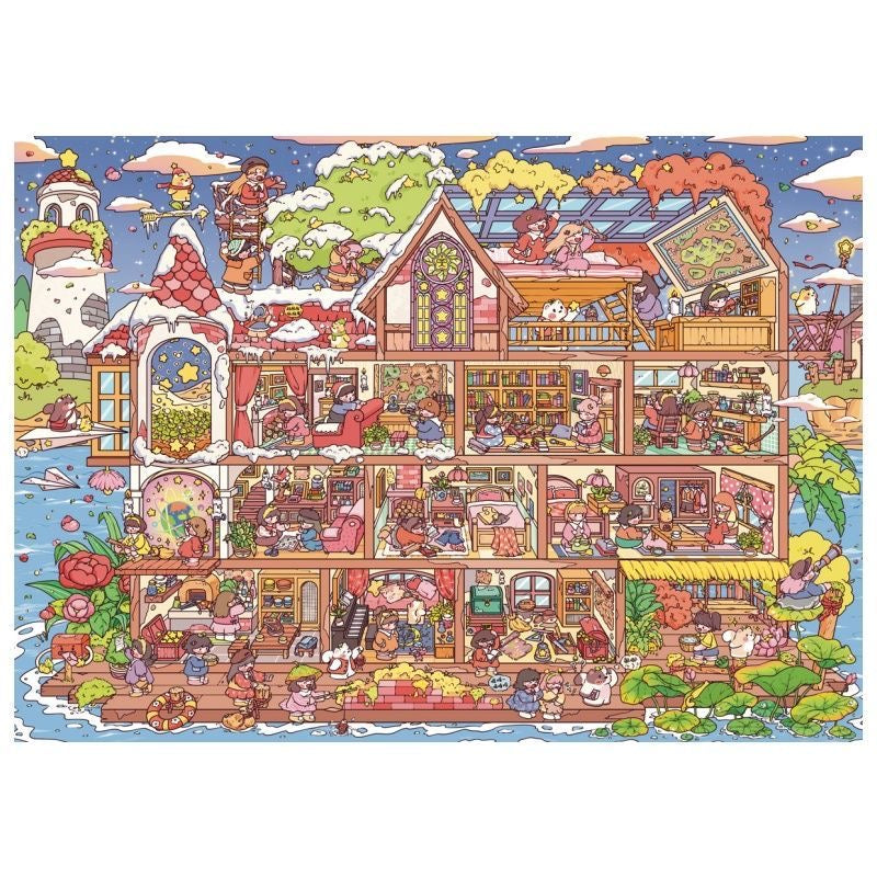 18.0 - all in 6 Scenes Valuable Pack - Tetris | Drifting Four Seasons House | Fairy Tale Tree House | Tea and Fruit Work shop | The Local Market | 1930 Beer Festival