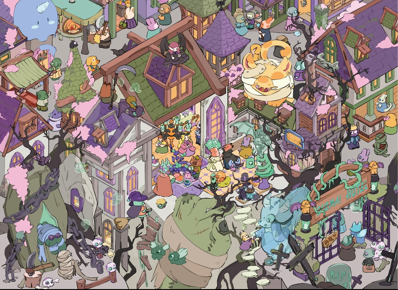 17.0 Sprite Series - Sprite Inn 3D landscape sticker