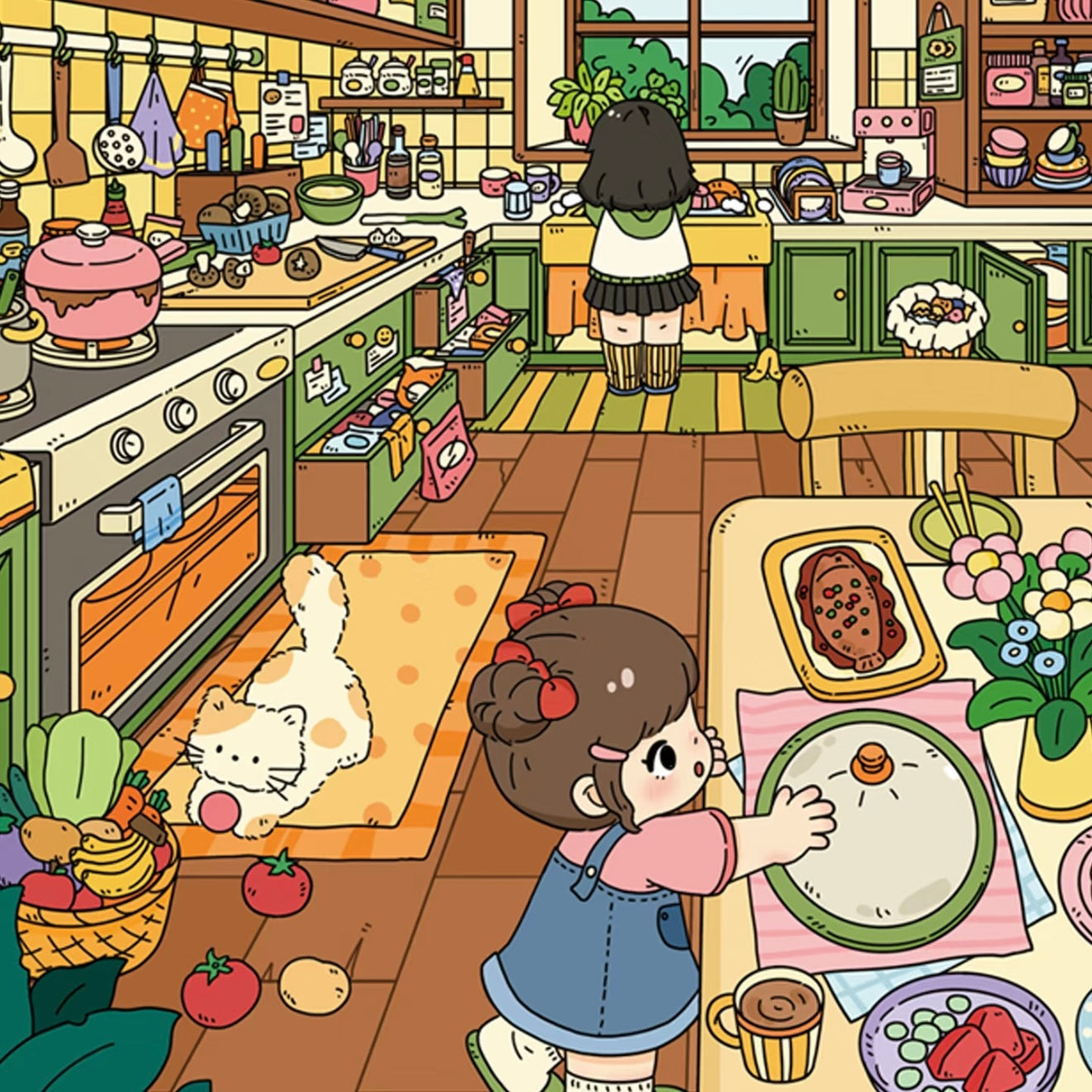 20.0 Little Kitchen Hustle 3D Scene Sticker