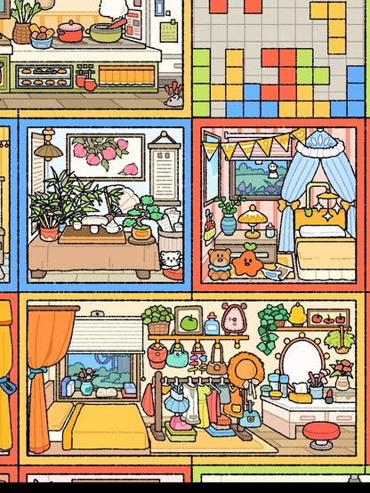 18.0 - Tetris Home 3D Scene Sticker
