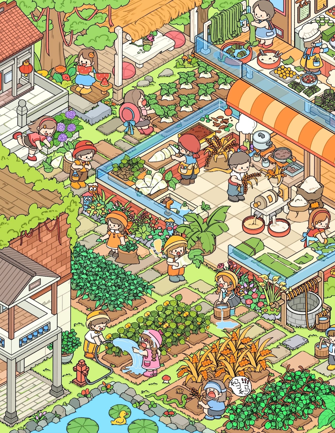 18.0 Tea and Fruit Workshop 3D scene sticker