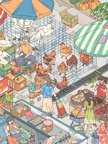 18.0 The Local Market / Go to Market 3D Scene Sticker