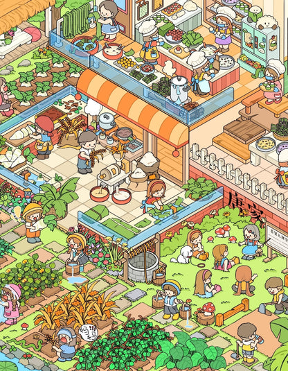 18.0 Tea and Fruit Workshop 3D scene sticker