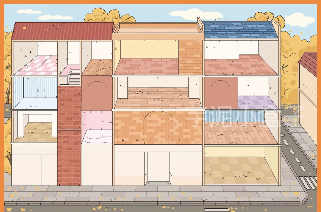 5.0 Nordic Autumn Street | 3D Scene Sticker