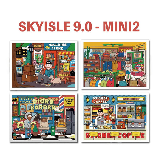 9.0 Mini 2 - 4 Scenes pack - Magazine Store | Vintage Shop | Barber Shop | Cafe