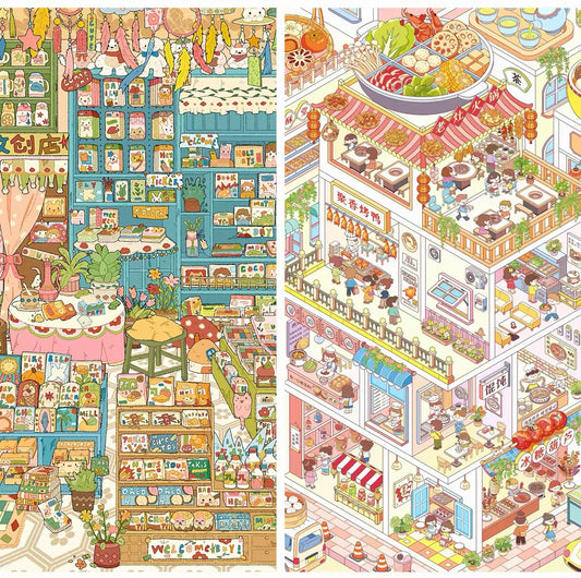 All in 2 scenes - 3.0 What to eat today & The little stationery Shop
