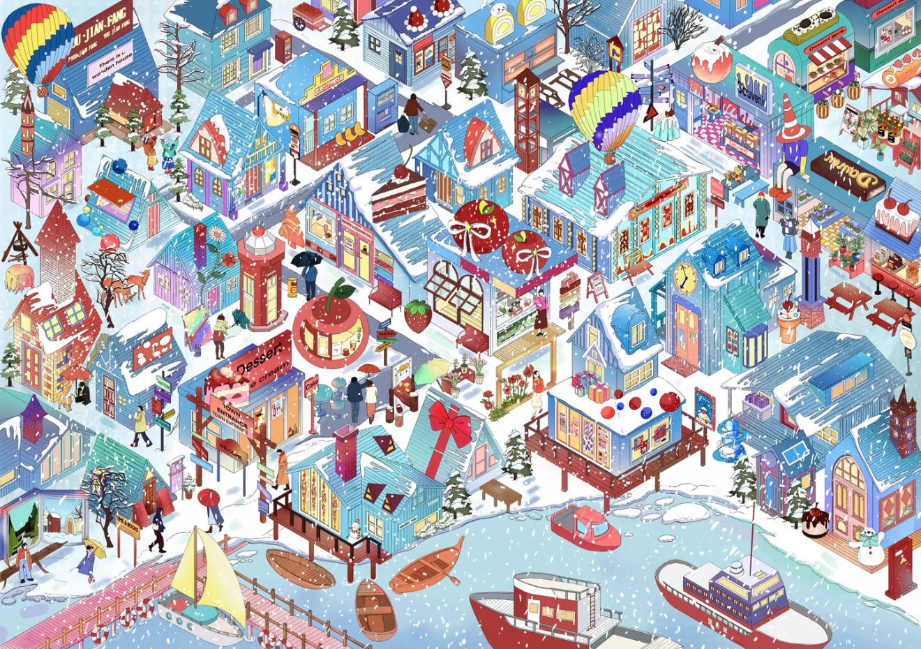 3.0 Winter Apple Town A3 Size