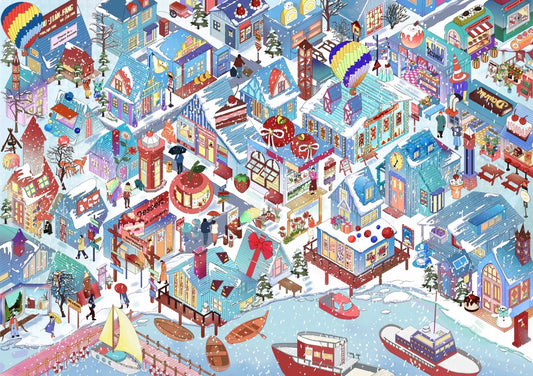 3.0 Winter Apple Town A3 Size