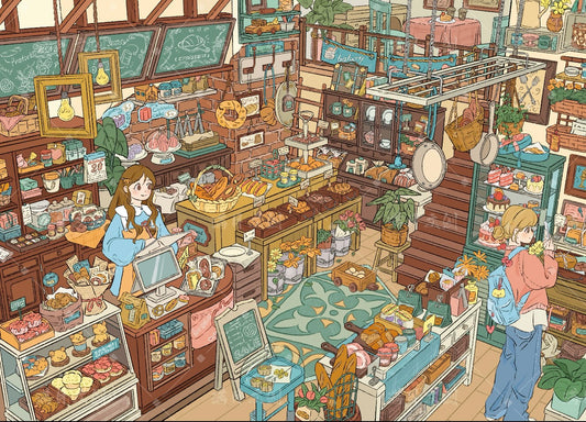 3.0 Full-moon Bakery 3D Scene Sticker