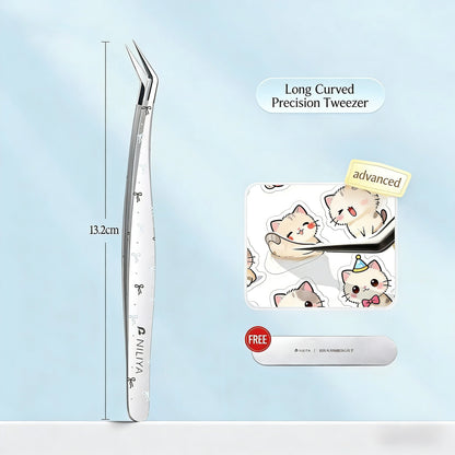 Precision Tweezers 13.2cm with FREE storage case