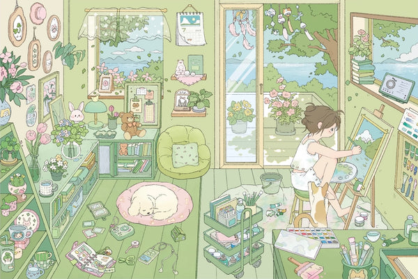 13.0 Sunny in Summer Landscape Sticker| 3D stacking miniature scene
