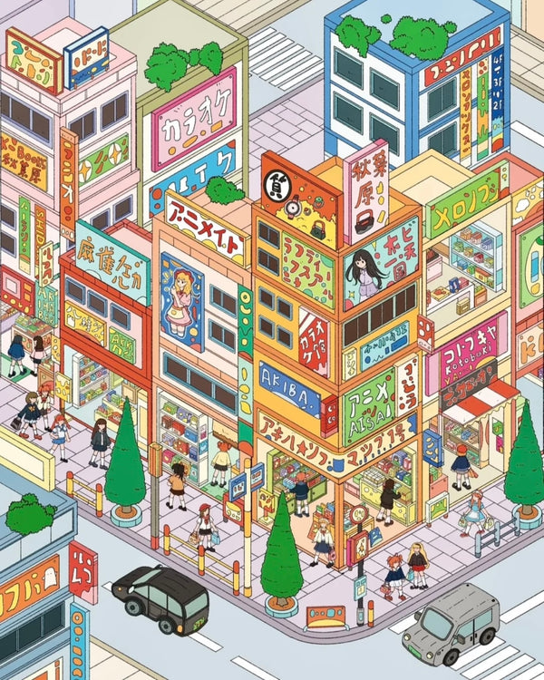 3.0 Akihabara Street View 3D landscape sticker