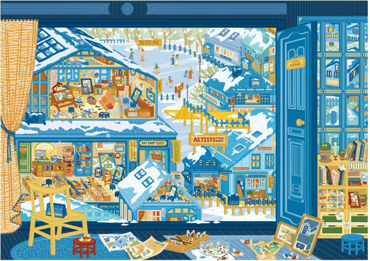 24.0 Snowy Painted Realm 3D Scene Sticker