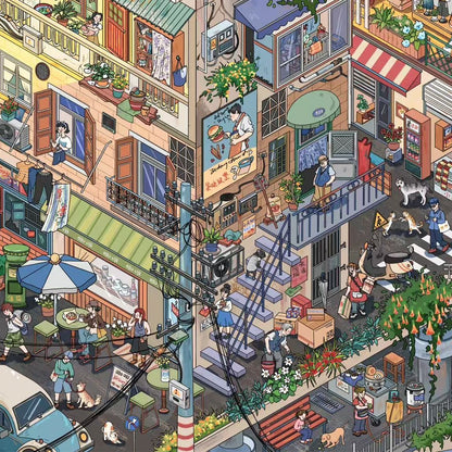 12.0 Old Neighborhood 3D Landscape Sticker