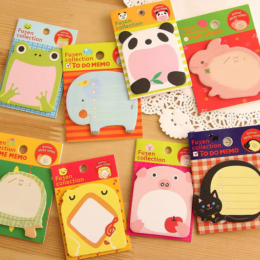 Animal Friends Sticky Notes 🐰🐻🐱
