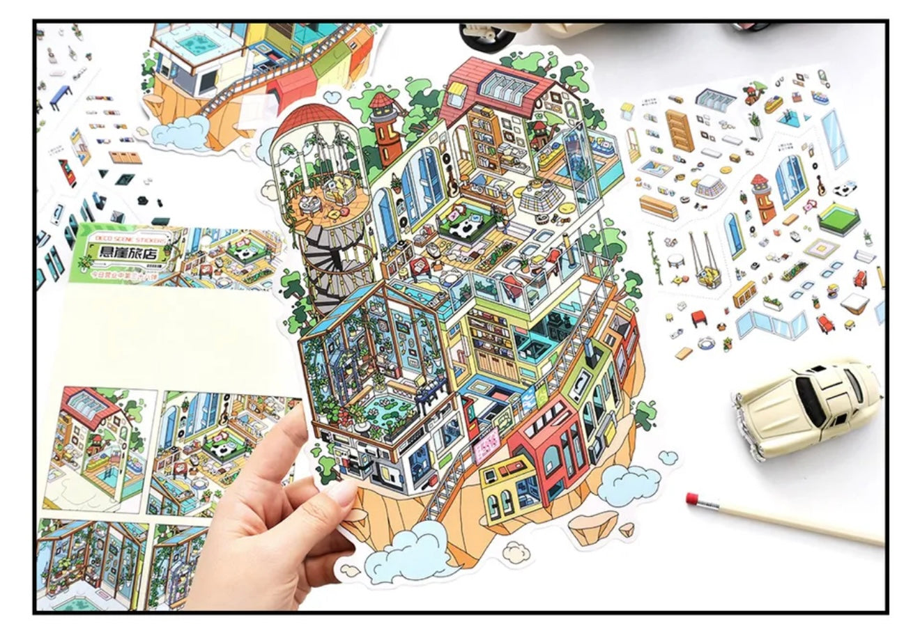 38.0 The Cliffside Inn 3D Scene Sticker