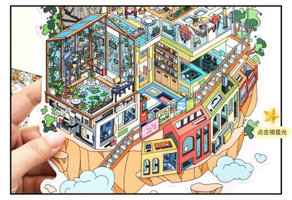 38.0 The Cliffside Inn 3D Scene Sticker