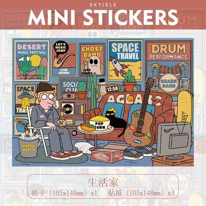 all in 4 scenes Mini 1.0 The Modern Youth -  Cool Guy | Party Day | Life Artist | Record Store
